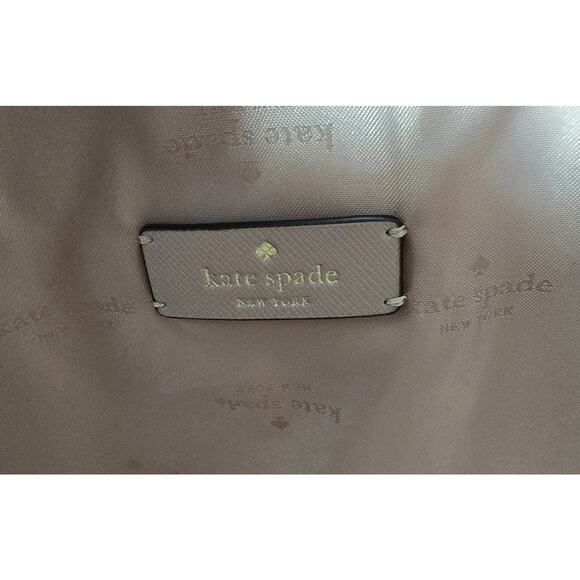 Kate Spade Dana Tote Saffiano Warm Beige Purse KB617 Bag Charm NWT $359 - Picture 8 of 13